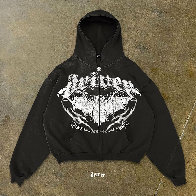 Harajuku Punk JC Gothic estetika Retro pullover Y2K hoodie pakaian Vintage wanita grafis Sweatshirt Grunge HipHop Streetwear