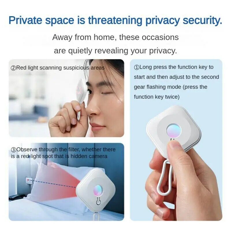 Conceal-Camera-Detectors, Anti-conceal Camera Detector Bug Detector Scanner Devices Finder Wireless Rechargeable For Travel,Car,