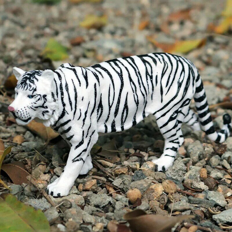 Jouet en plastique tigre solide pour enfant, animal sauvage, modèle simulé, décoration