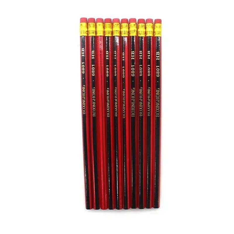 10-50PCS Sketch Pencil Wooden Lead Pencils HB Pencil With Eraser Children Drawing Pencil School Office Writing Stationery