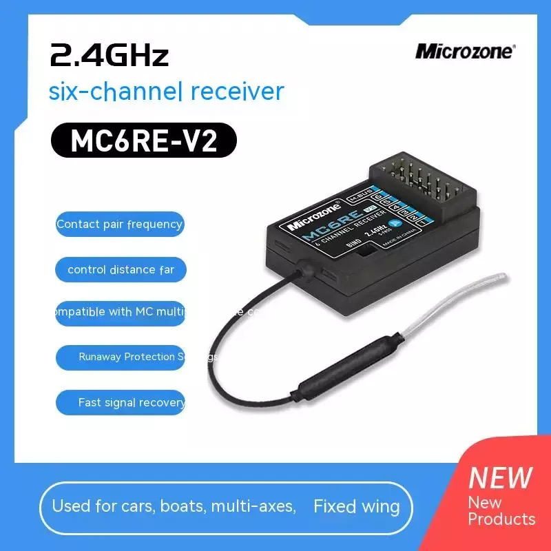 New Mc6c Remote Control Receiver Mc7rb-v2/mc6re-v2 Is Used For Radio-controlled Aircraft Toys Vehicle And Ship Models