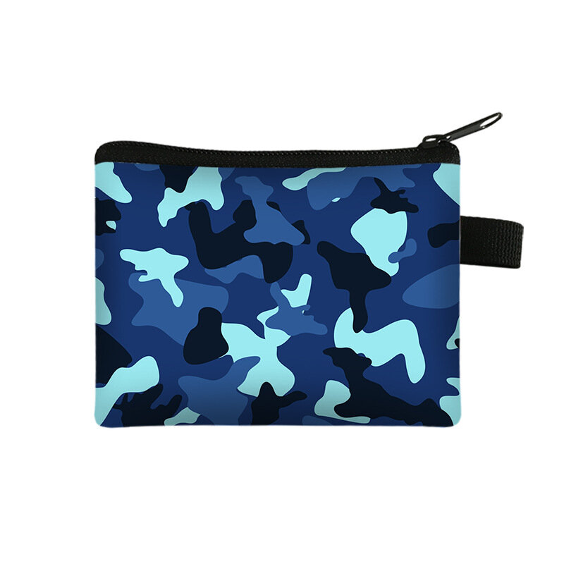 Sac à cartes Portable à motif de Camouflage, portefeuille zéro Simple pour enfants, sac de rangement pour clé de monnaie à personnaliser, Mini sac