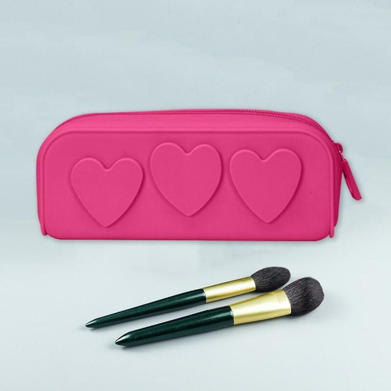 Portaspazzole per trucco Mini borsa portaoggetti in Silicone per penna forniture cosmetiche borsa per cancelleria astuccio per matite organizzatore di bellezza fornitura per il bagno