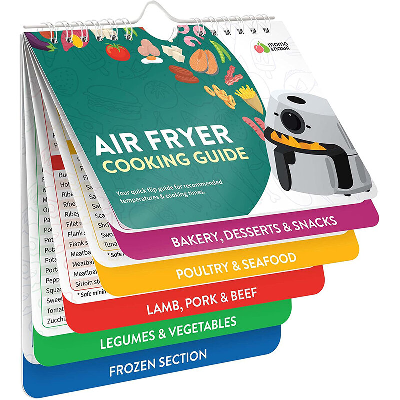 Buku masak Air Fryer, kalender magnetik lembar Cheat magnetik resep makanan Pro jadwal memasak cepat referensi panduan aksesoris dapur