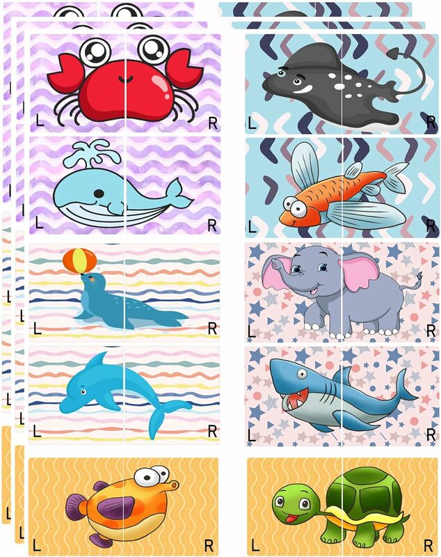 Shoe Stickers for Kids Left Right Sole Stickers Animal Waterproof Shoes Stickers forBaby Party Gift Early Learning Decals 50pcs