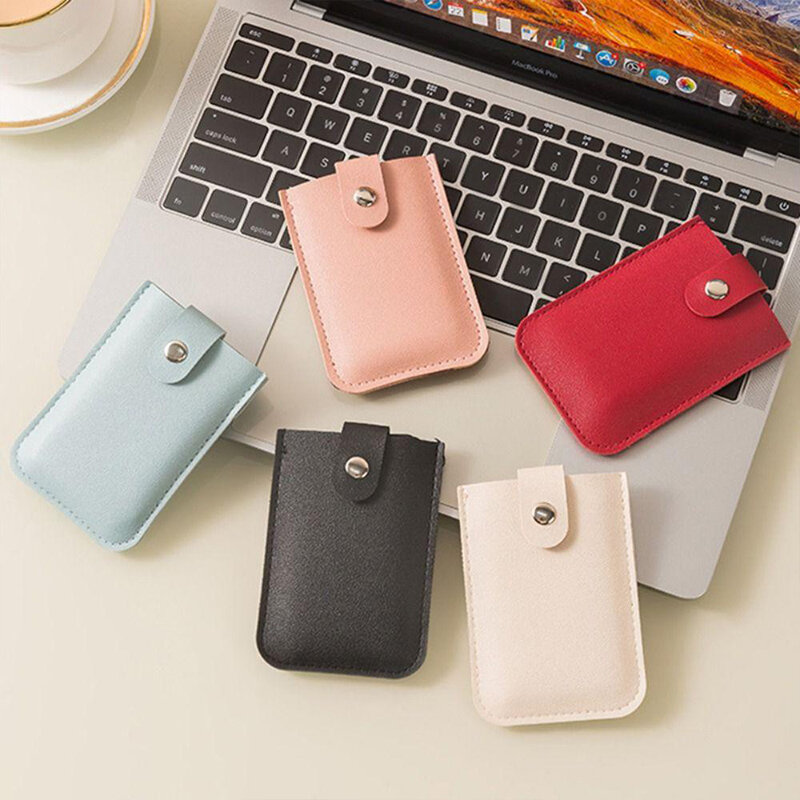 Creative Mini PU Leather Wallet With 5 Card Slots Pull-out Card Holder For Unisex