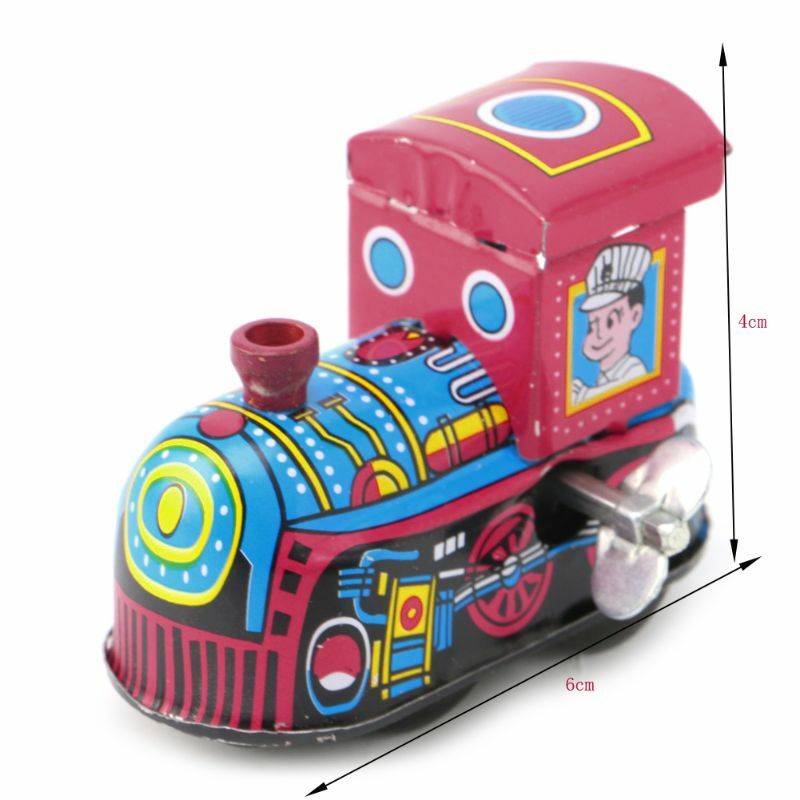 Retro Steam Train Reminiscence Children Vintage Tin Toy Clockwork Gift