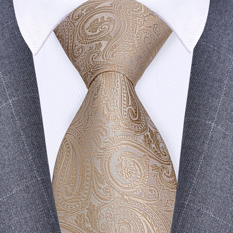 عالية الجودة 8 سنتيمتر بيزلي التعادل الرجال الرقبة التعادل لمكتب الأعمال الزفاف موضة ربطة العنق أبيض أحمر أرجواني