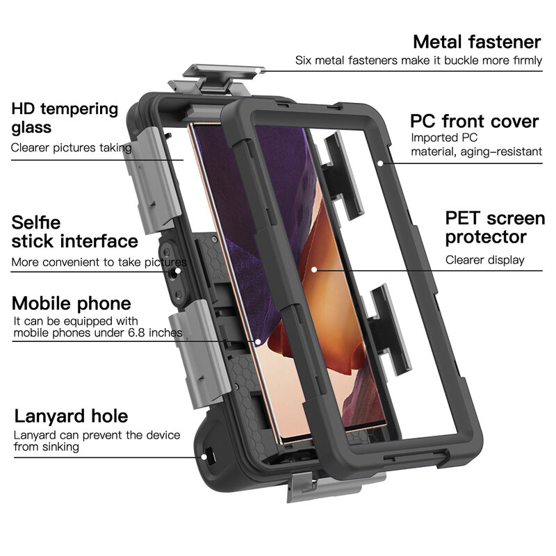 2 Generation Universal Professional Waterproof Case For iPhone 15 14 13 Pro Max Diving 15M Depth Case For Samsung S22 S23 Ultra