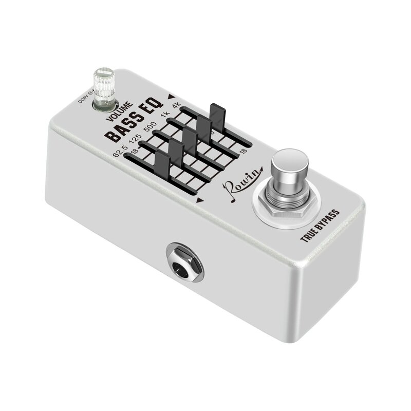 Rowin LEF-317B baixo eq pedal 5 banda equalizador pedais para baixo guitarra com 5 banda gráfico mini tamanho true bypass