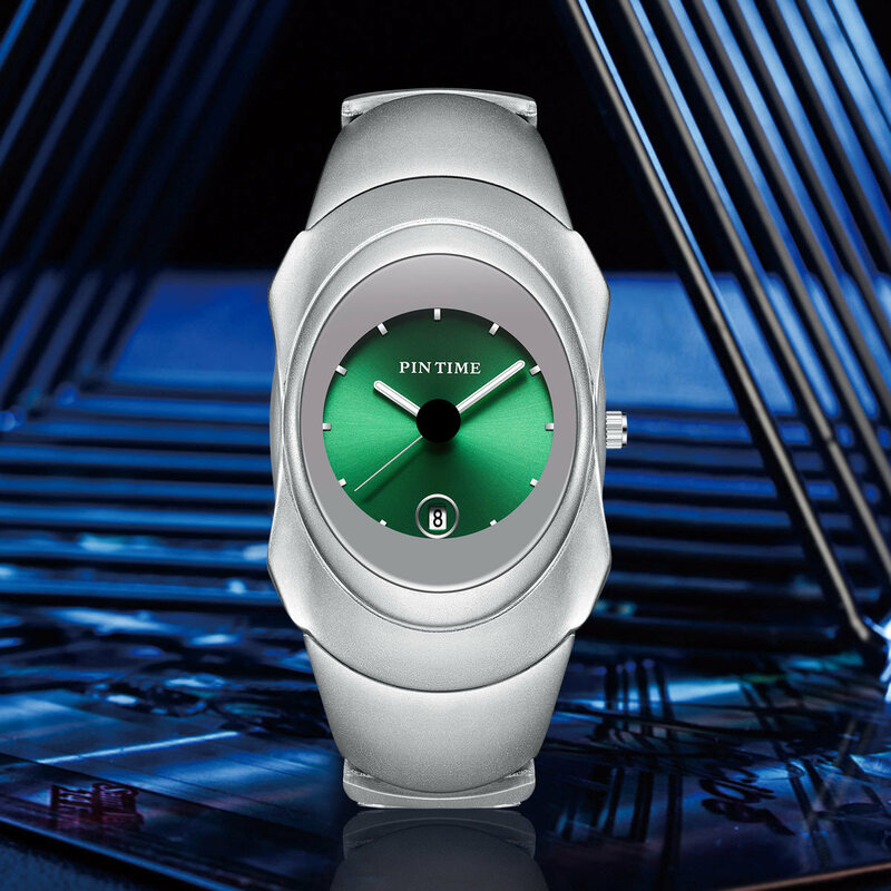 Orologi retrò a forma di uomo e donna business personality style design fashion orologio al quarzo orologio con data per il tempo libero