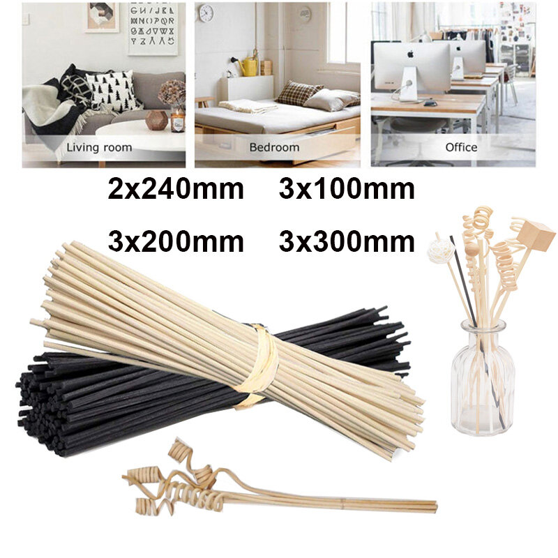 100pcs~5pcs Reed Diffuser Replacement Stick DIY Handmade Home Decor Extra Thick Rattan Aromatherapy Diffuser Refill Sticks
