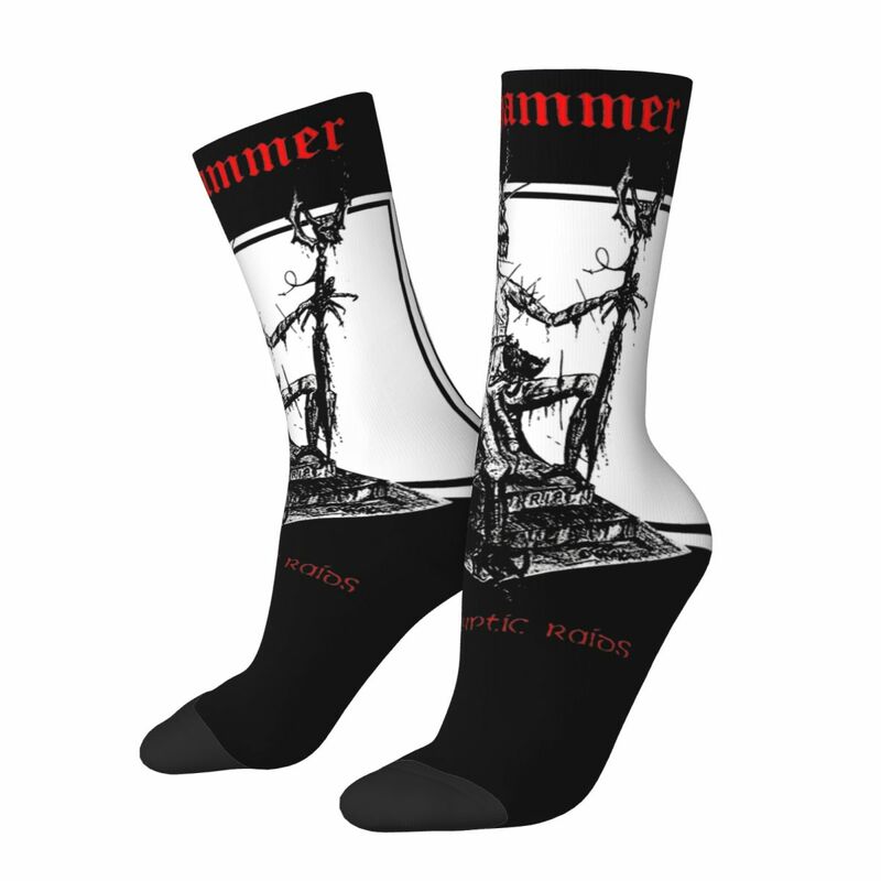 Hell hammer Band Socken für Frauen Männer Produkt Frühling Herbst Winter extreme Metall süße Crew Socken rutsch fest