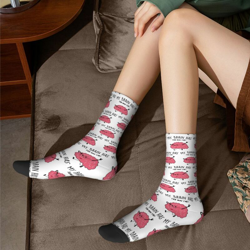Brain Tabs Socks Harajuku High Quality Stockings All Season Long Socks Accessories for Man's Woman's Birthday Present