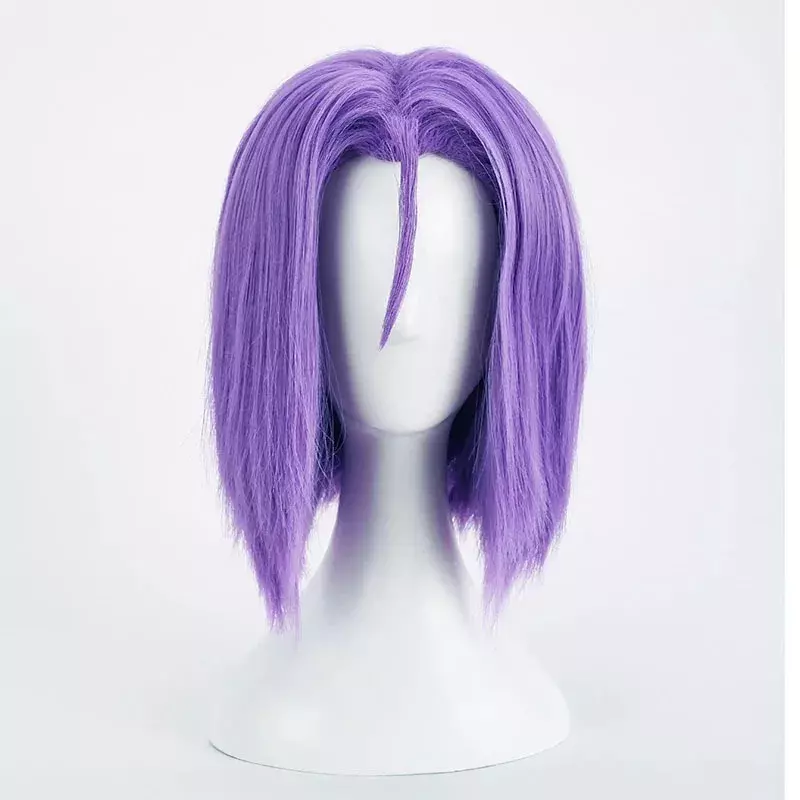 Peluca de Cosplay de Anime Rocket Team James, cabello púrpura, pelucas sintéticas resistentes al calor, gorra, accesorio para fiesta de Carnaval de Halloween