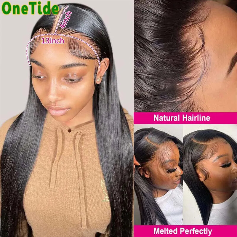 Glueless Straight Lace Wig 13x6 Lace Front Wigs Pre-Cut 13x4 Lace Human Hair Wigs Ready To Wear 4x4 Hd Lace Closure Wig