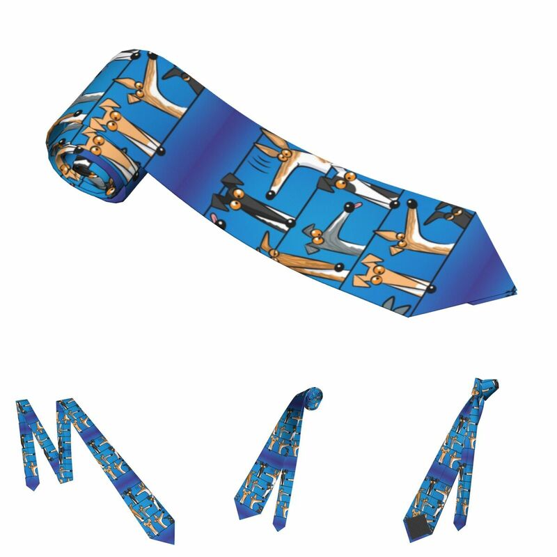 Kopf hoch! Verschiedene Artikel Krawatte Unisex 8 cm Windhund Whippet Lurcher Hund Krawatte für Männer dünne tägliche Kleidung Krawatte Geschäft