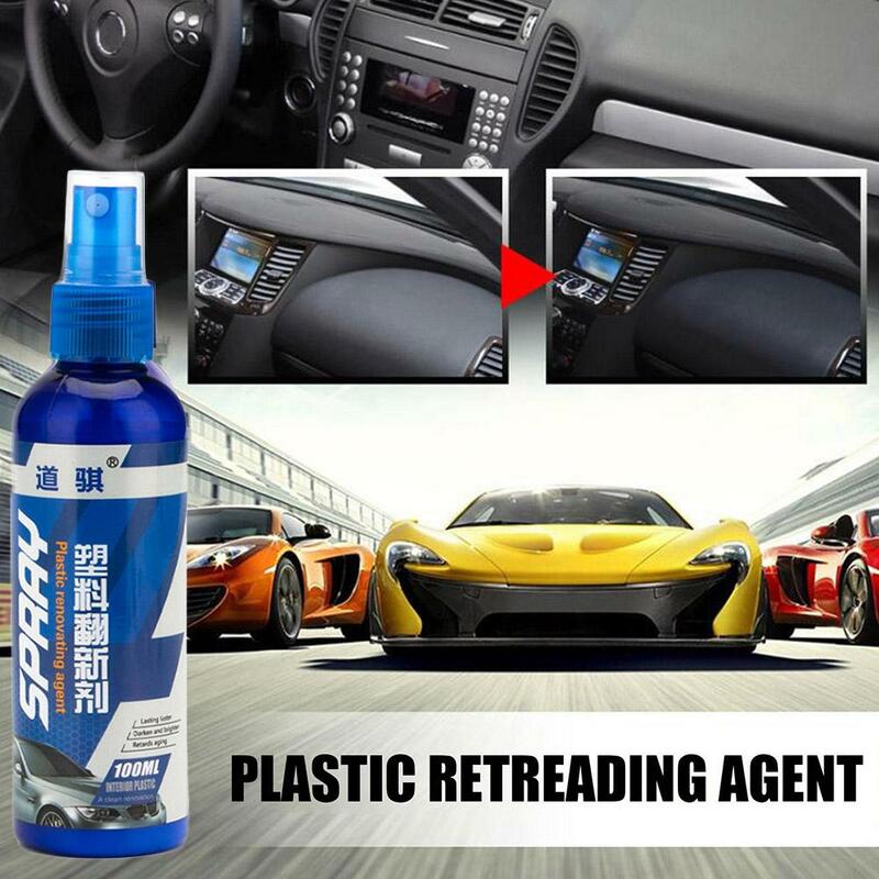 100ml Car Plastic Restorer Back To Black Gloss Car Agent Repair Polish Cleaning Coating Products Leather Coating Interior L3n4