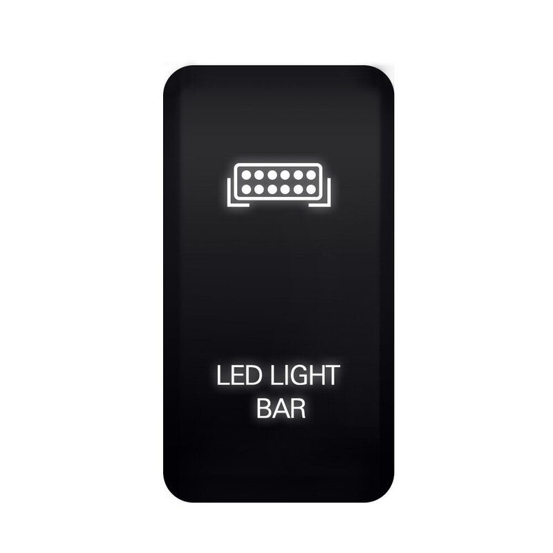 Pressionar interruptor botão azul retroiluminado LED luz Bar para Toyota Highlander, 39 milímetros
