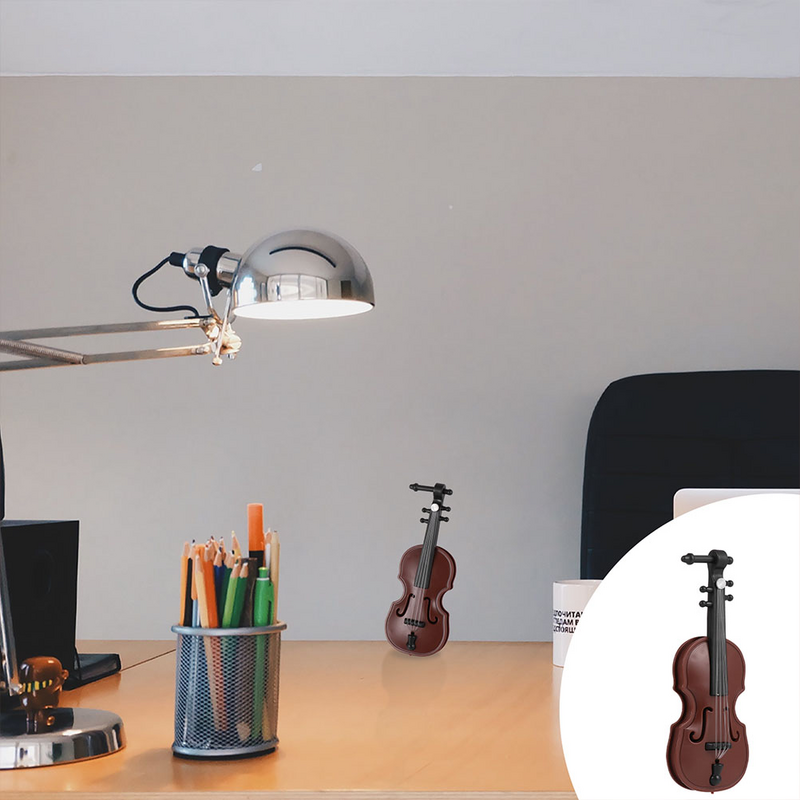 8 zestawów pokój zabaw Mini skrzypce dekoracja domu dziecka Instrument muzyczny Model Abs dekoracje na biurko