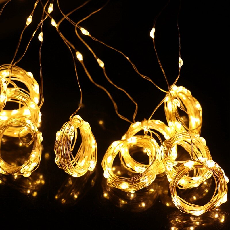 クリスマスライトガーランド,新品,2023 LED,フェアリーライト,庭,カーテン,結婚式の装飾,ギフト用