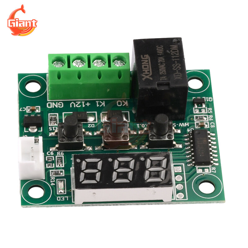 Pengontrol suhu Digital DC12V, Regulator suhu pemanas pendingin dapat disesuaikan, termostat Sensor NTC