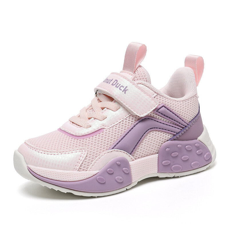 Спортивная обувь для девочек Новинка весна-осень 2024 сетчатые дышащие универсальные кроссовки для мальчиков детская повседневная обувь