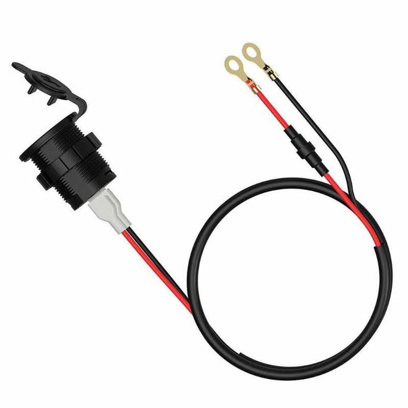 WSND Dual Ports USB Ladegerät Buchse Adapter mit Spannung DisplayVoltmeter für 12-24V Auto Boot Motorrad Fahrzeuge