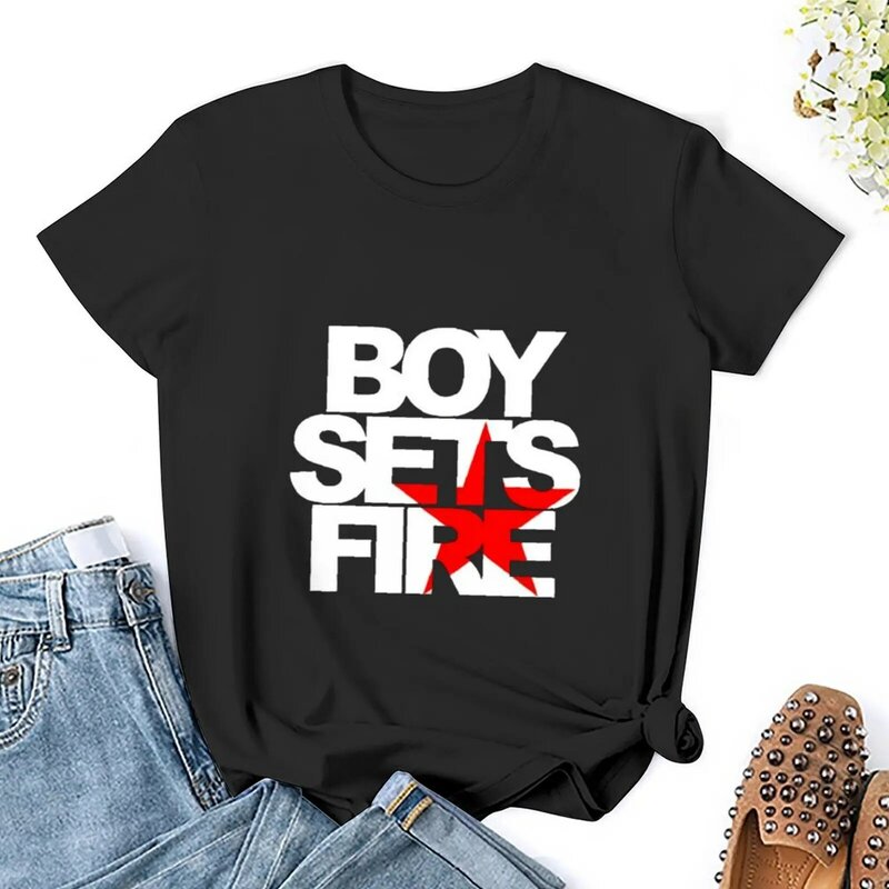 Camiseta de boysetfire para mujer, ropa de talla grande, tops, vestido, sexy