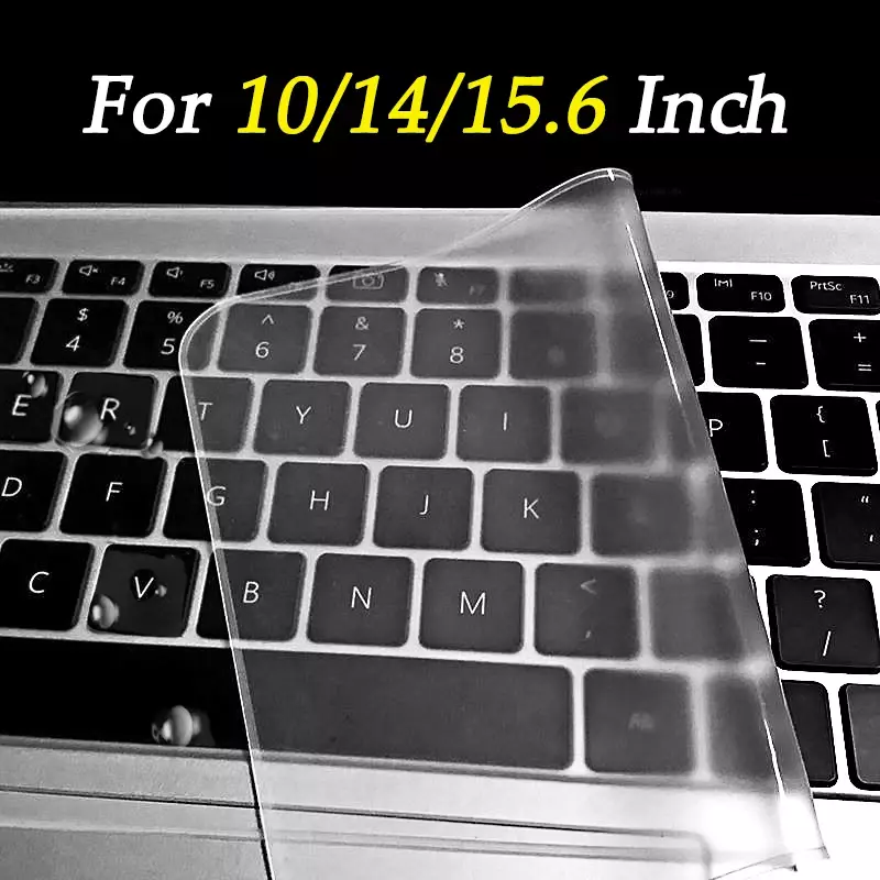 Cubiertas impermeables universales para teclado de ordenador portátil, película protectora de silicona de 10/14/15 pulgadas, películas transparentes para MacBook Notebook