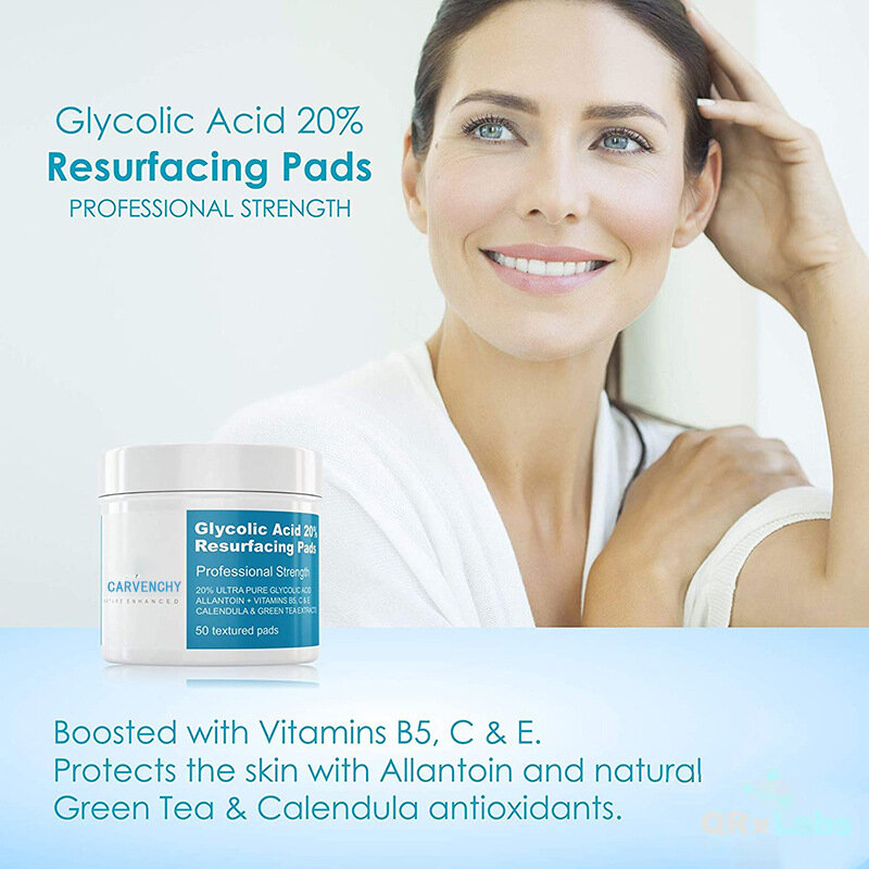 Glycolic Acid 20% Resurfacing Pads Acne Treatment Exfoliator Removes Blackheads Reduces Fine Lines Shrinks Pores Salicylic Acid