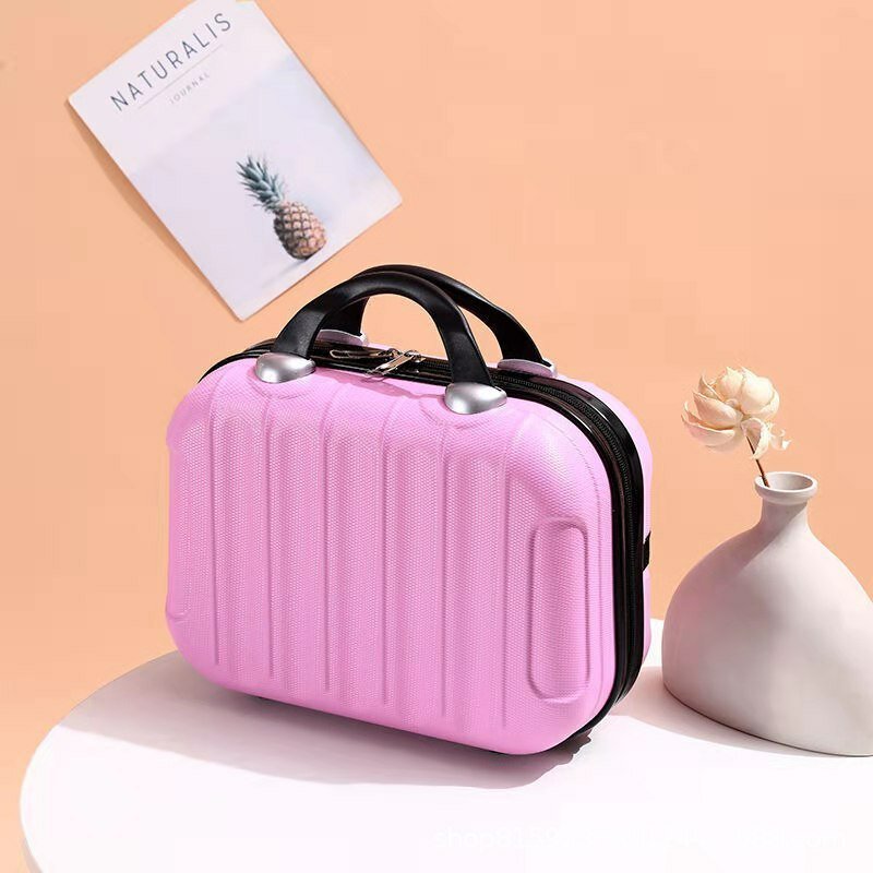 Custodia cosmetica da 14 pollici piccola borsa da viaggio valigia da viaggio portatile borsa da toilette scatola da viaggio da donna