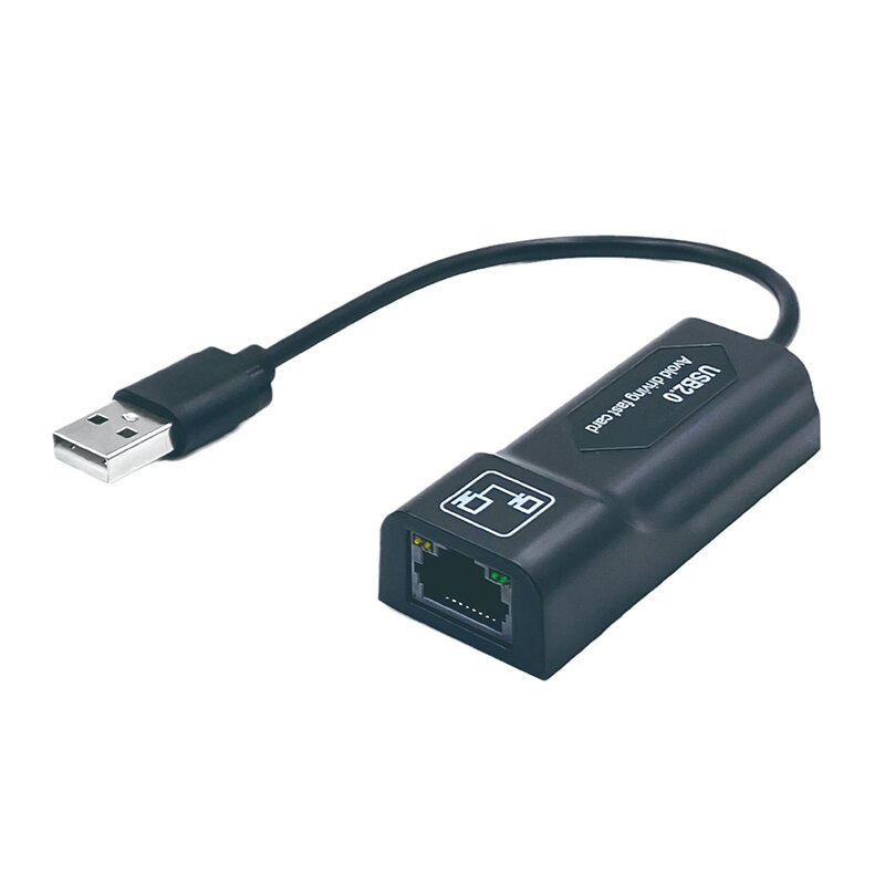Kartu jaringan adaptor Ethernet 10/100Mbps USB 2.0 berkabel USB ke Rj45 Lan untuk PC Macbook Windows 10 Laptop