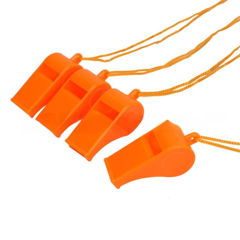Portable Loud Crisp Sound Sport Whistle, Plástico, Multifuncional com Corda, Futebol, Futebol, Rugby, Cheerleading, Kids Gift Toy