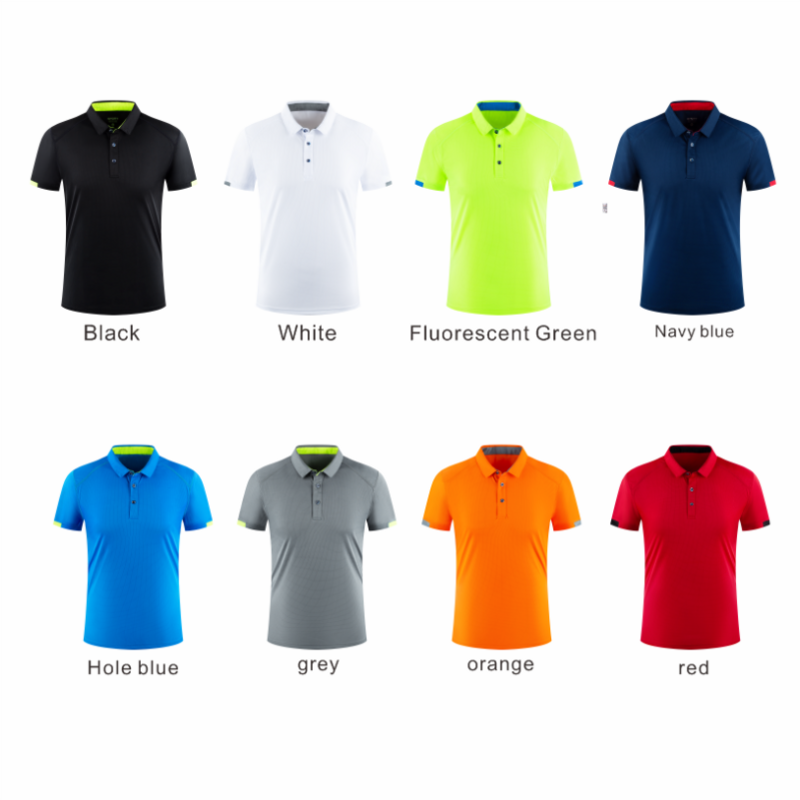 빠른 건조 반팔 폴로 셔츠, 골프 회사 그룹 브랜드, 통기성 피트니스 라펠, 스포츠 반팔, 8 색 대형