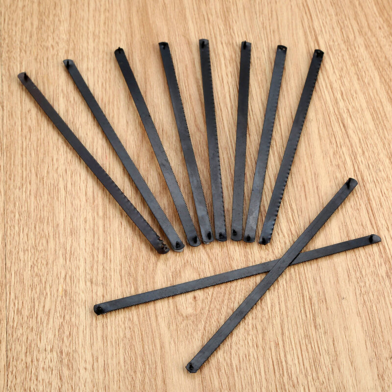 Multifuncional Mini Hacksaw Blades, Aço Carbono Mão, Modelo DIY, Manual Woodworking Saw Blade, Ferramentas, 6 polegadas, 24T, 150mm, 10Pcs por conjunto