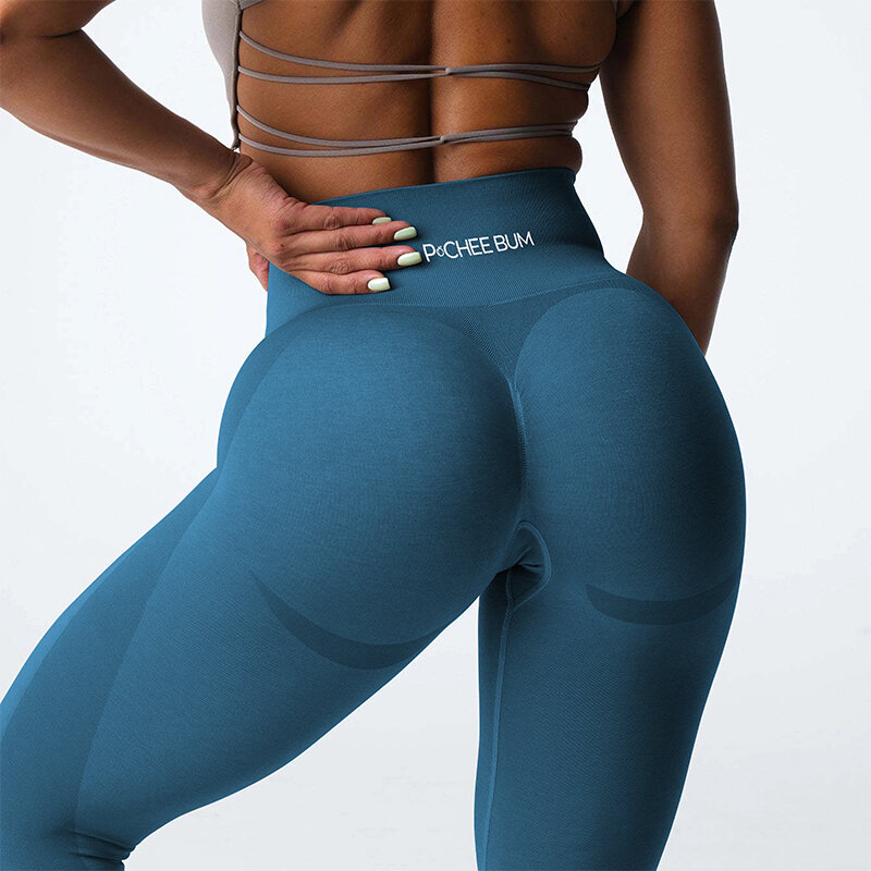 Pchee-mallas sin costuras para mujer, pantalones elásticos de Yoga, suaves, para entrenamiento, gimnasio