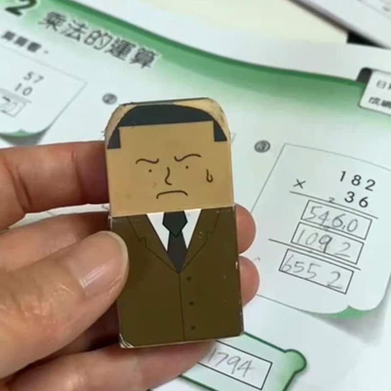 Hilarious Erasers Will Slowly Go Bald As You Use Them baldness Old Man Eraser Salaryman Eraser Best gift for April Fool's Day