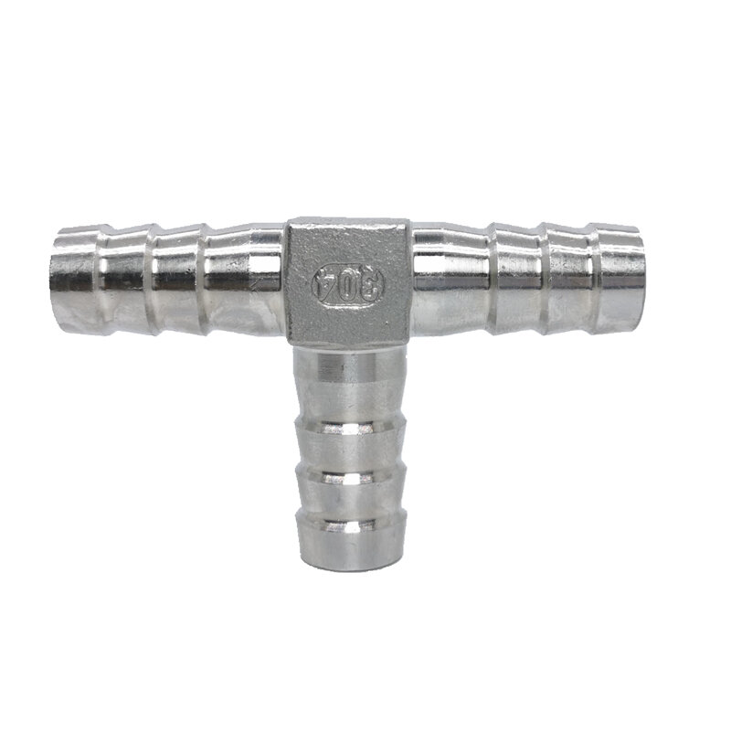 6mm 8mm 10mm 12mm 13mm 14mm 15mm 16mm 19mm 20mm Hose Barb Tee Y T L Type 3 Three Way 304 Stainless Steel Pipe Fitting Connector