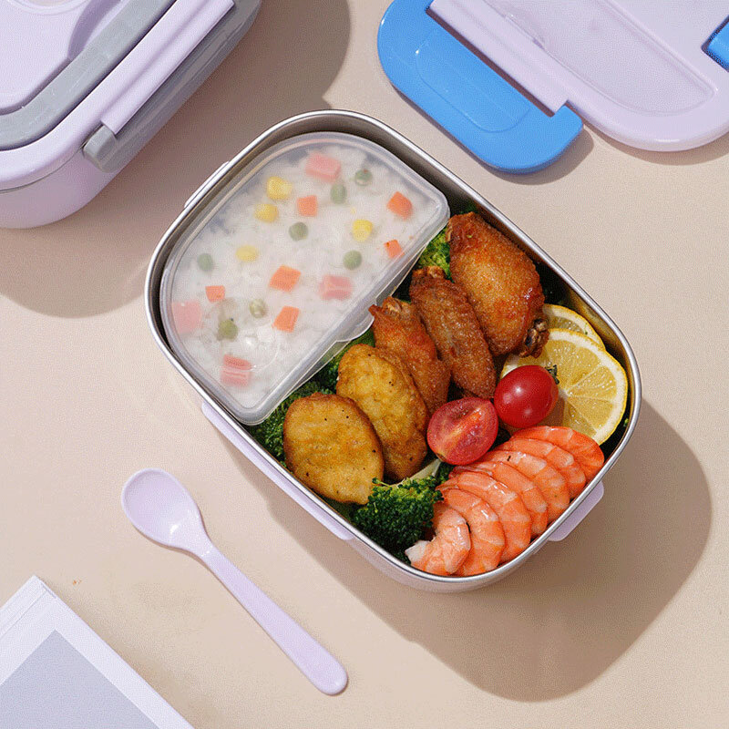 Boîte à lunch électrique portable avec chauffage au micro-ondes pour camionneurs, chauffe-plats pour voiture ou maison, 1.5 L, 60W