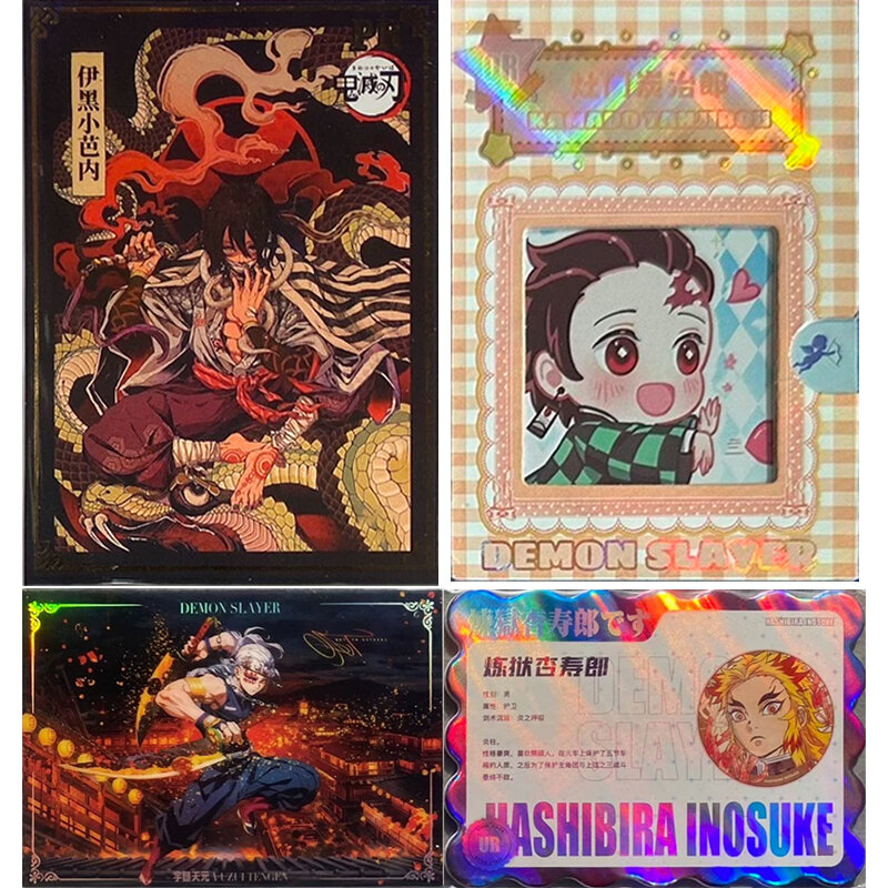 Kartu Koleksi Anime Demon Slayer OP PR series Tsuyuri Kanao Kamado Tanjirou Hashibira Inosuke kartu permainan papan mainan anak-anak