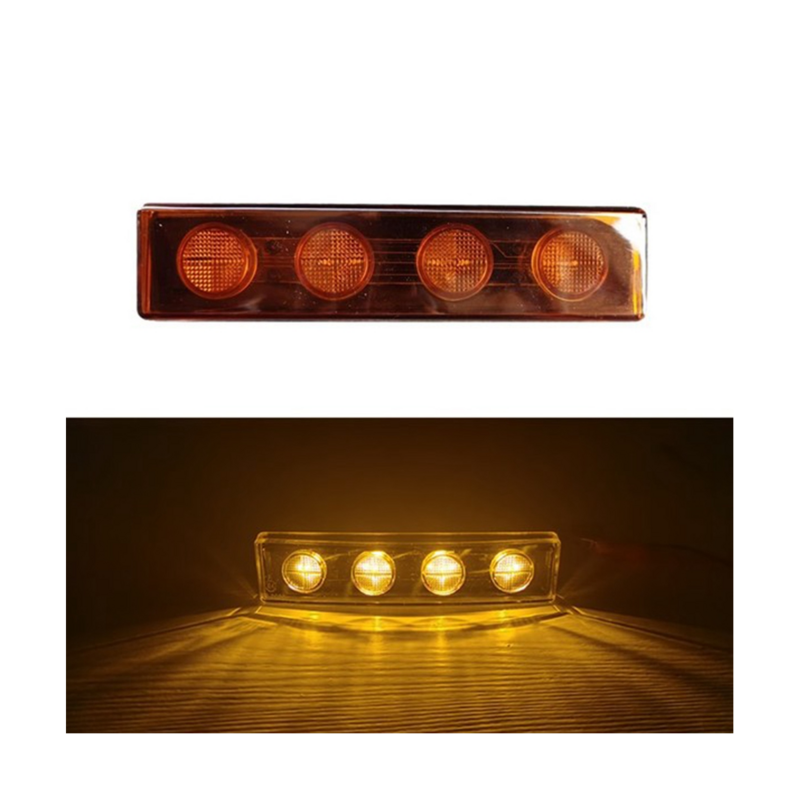 1 szt. 24V lampki LED z osłoną przeciwsłoneczną lampki sygnalizacyjne dla ciężarówka Scania serii 1798980 1910437 żółte