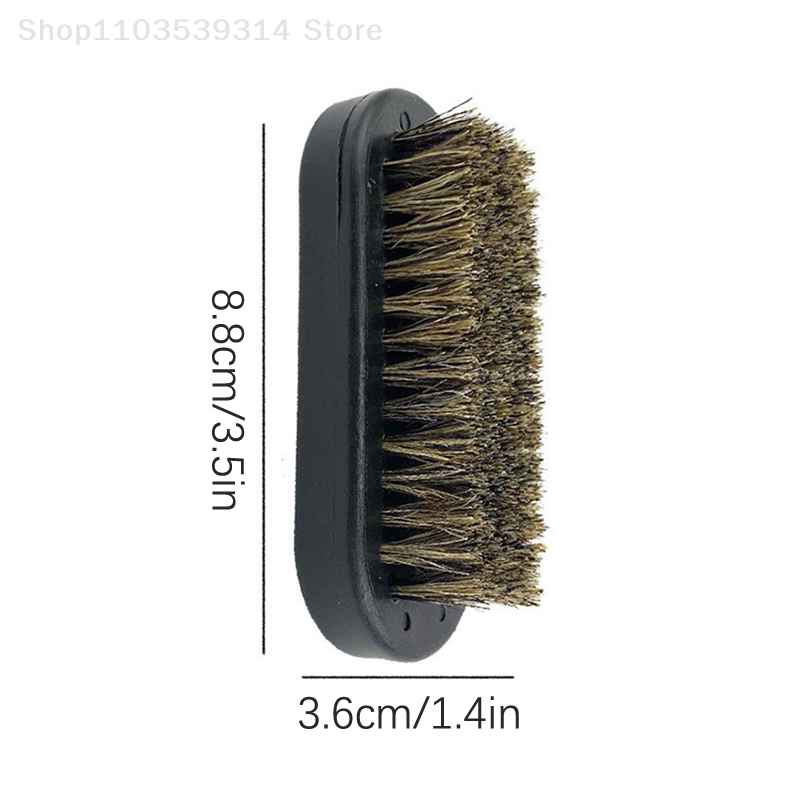 Resin Handle Beard Brush For Men Soft Boar Bristle Brush Cleaning And Care Comb Shaving Comb Retro Oil Head Shape Cleaning Tool