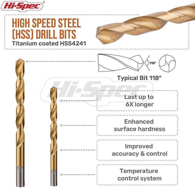 99/130pcs Titanium Coated Drill Bits Set HSS Mini Extractor Drill Cutter Drilling Kit For Metal Wood Aluminum Drilling Tools