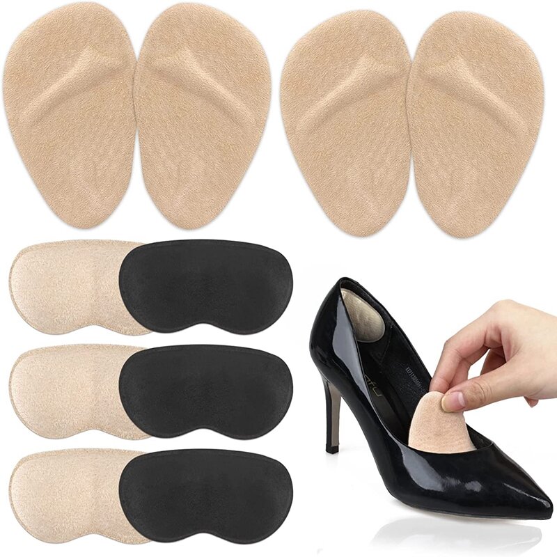 Inserções de calcanhar para mulher almofadas de calcanhar adesivos de calcanhar apertos sapatos antepé almofada metatarsal almofadas femininas alívio da dor 1 par