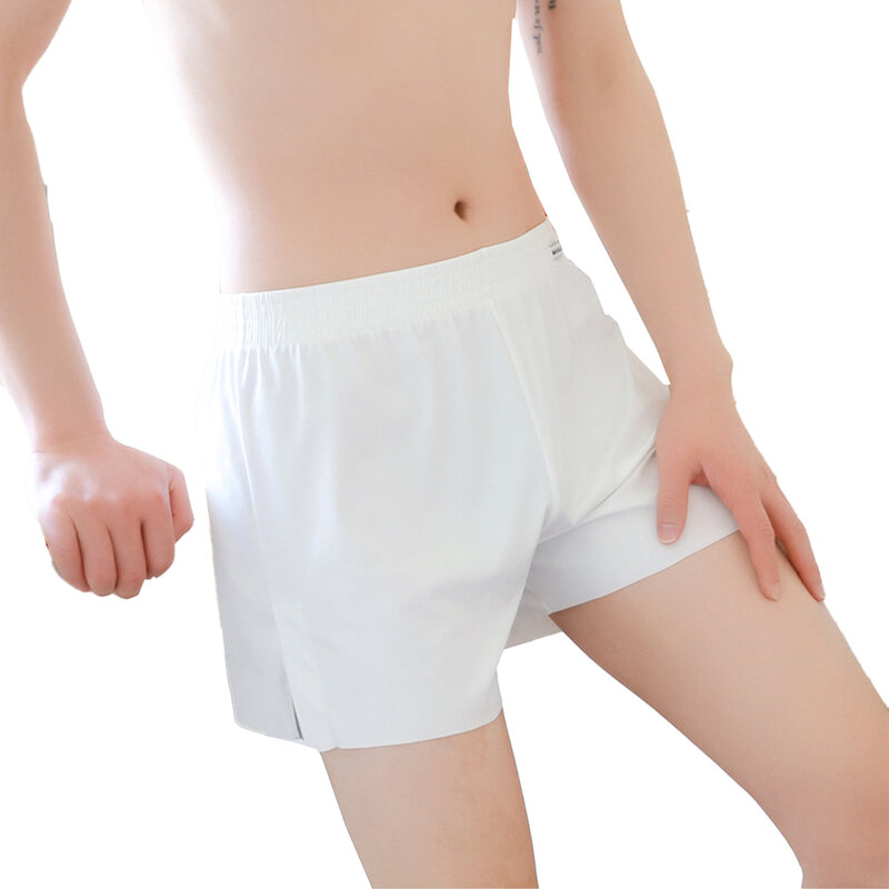 Cuecas Boxer de seda gelo elegantes para homens, cuecas com design sem costura, calções troncos, escolha seu estilo e cor