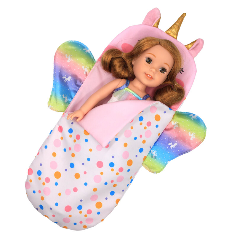 Boneka Kantong Tidur untuk 43Cm Boneka Cantik Unicorn Bantal 17-18 Inci Bayi Baru Lahir Boneka Aksesori Hadiah Ulang Tahun Anak Perempuan Amerika