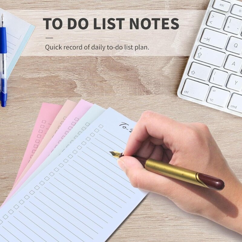 20CB 10 Pcs Sticky Notes Self-Adhesive Memo Note Pad To Do List Post Note Convenient Sticky Notes Pads with Lines for Student