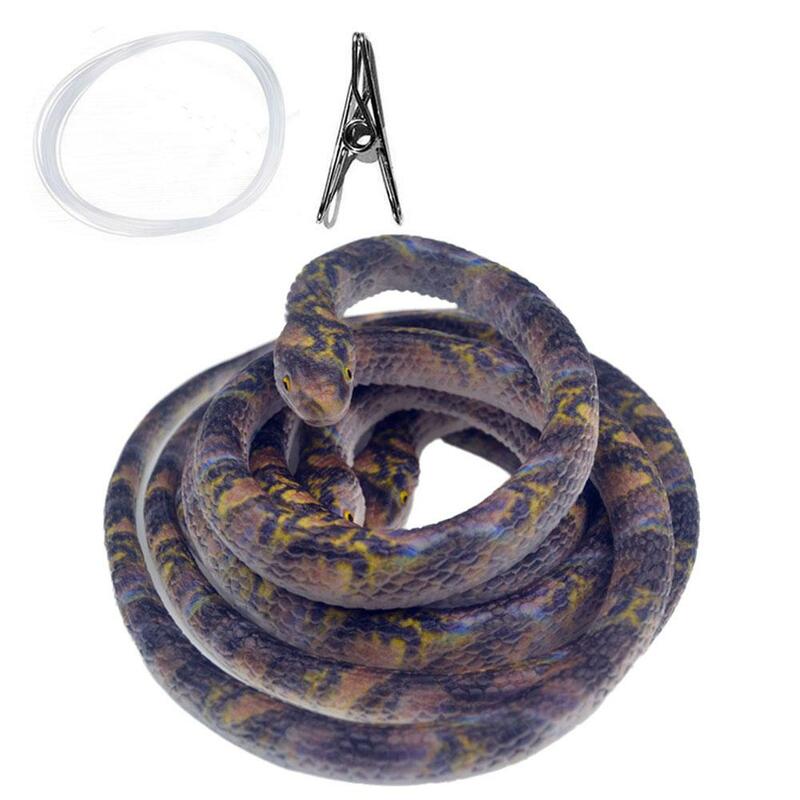 70cm simulasi ular seram lelucon mainan palsu lembut lelucon panjang hewan properti Prank hadiah karet pesta lembut S1a8