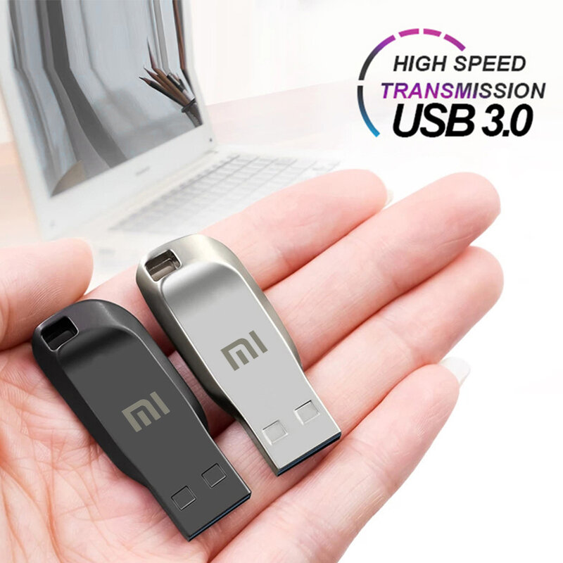 Xiaomi Flash Drive USB 3.0, adaptor TYPE-C Disk Flash Drive logam kecepatan tinggi 2TB/1TB/512G portabel tahan air